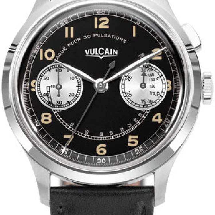 Vulcain Watch Monopusher Heritage Black White