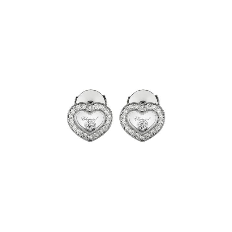 Chopard Happy Diamonds Icons 18ct White Gold 0.38ct Diamond Stud Earrings