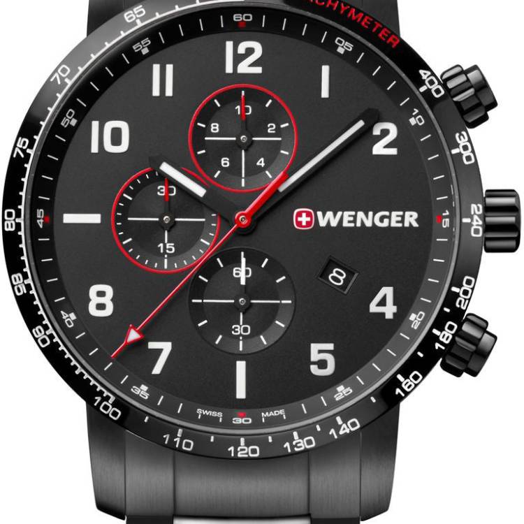 Wenger Watch Attitude Chrono Mens - Black