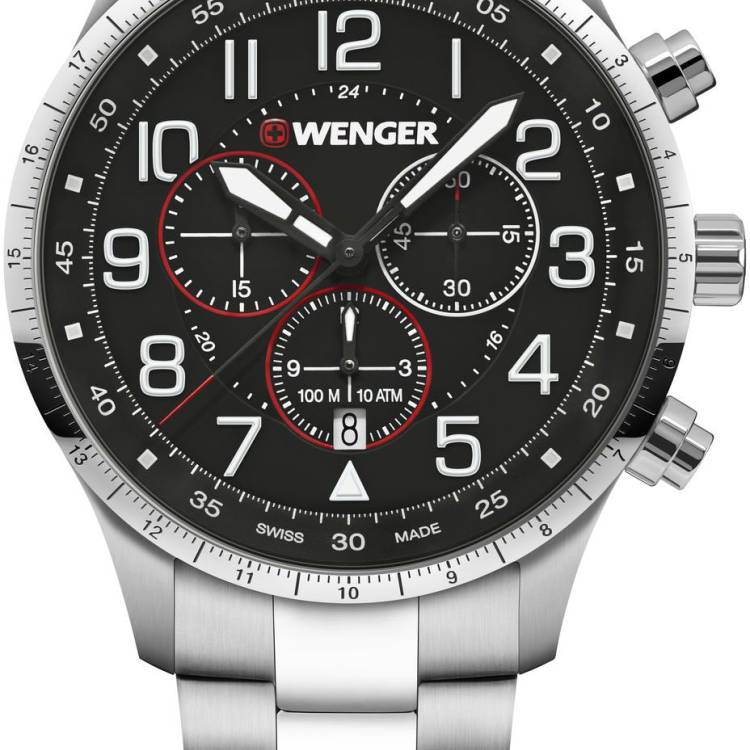Wenger Watch Attitude Chrono Black - Black