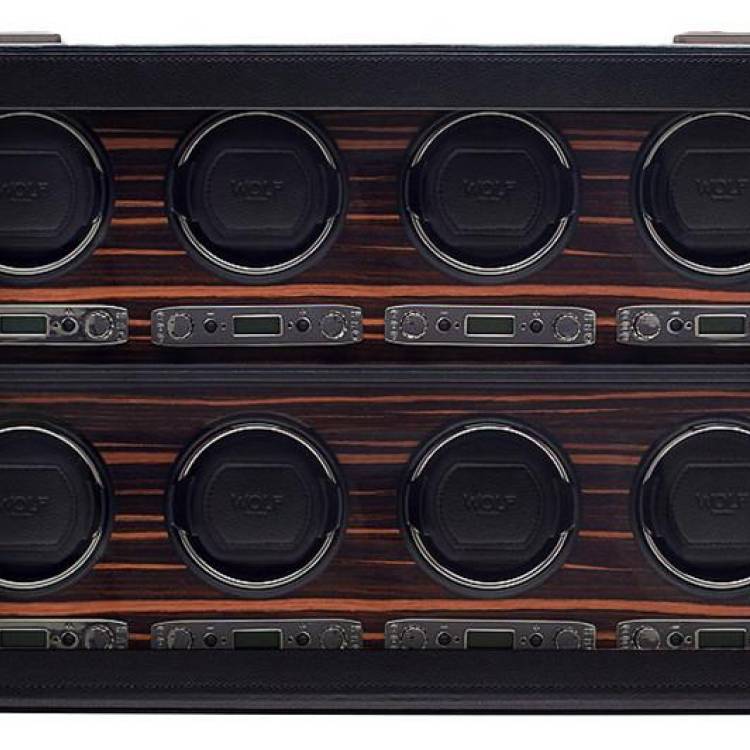 WOLF Watch Winder Roadster 8pc - Black
