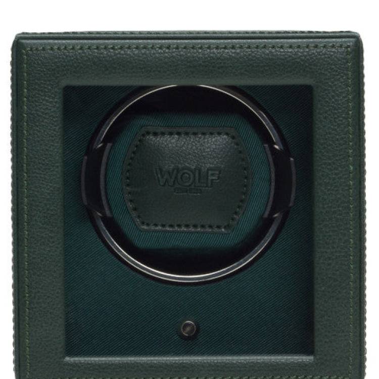 WOLF Watch Winder Cubs Single With Cover Green - Black