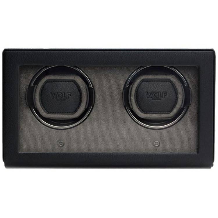 WOLF Watch Winder Cub Double With Cover Black