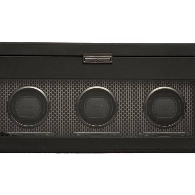 WOLF Watch Winder Axis Triple Powder Coat - Silver