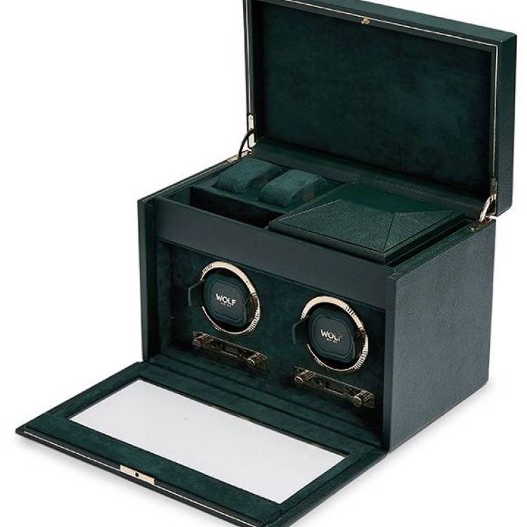WOLF Watch Winder British Racing Green Double - Green