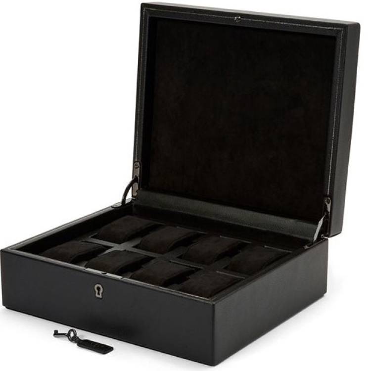 WOLF Watch Box British Racing Black 8pc - Black
