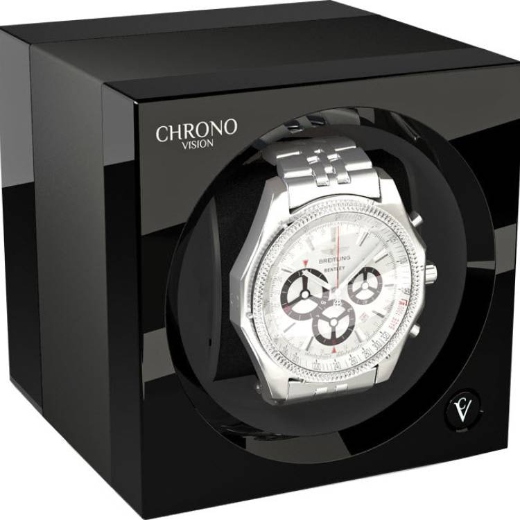 Chronovision One Watch Winder Bluetooth Titanium Anodized Black High Gloss - Black