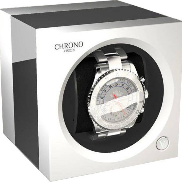 Chronovision One Watch Winder Bluetooth Chrome White Silk