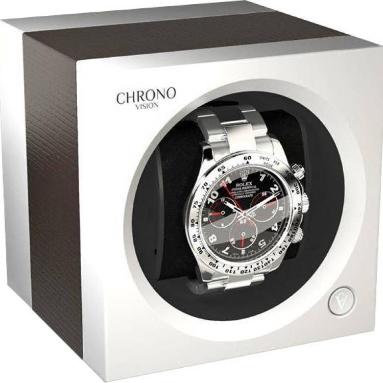 Chronovision One Watch Winder Bluetooth Oak Silk White Silk - Black