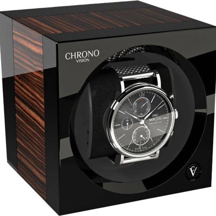 Chronovision One Watch Winder Bluetooth Macassar Black High Gloss - Black