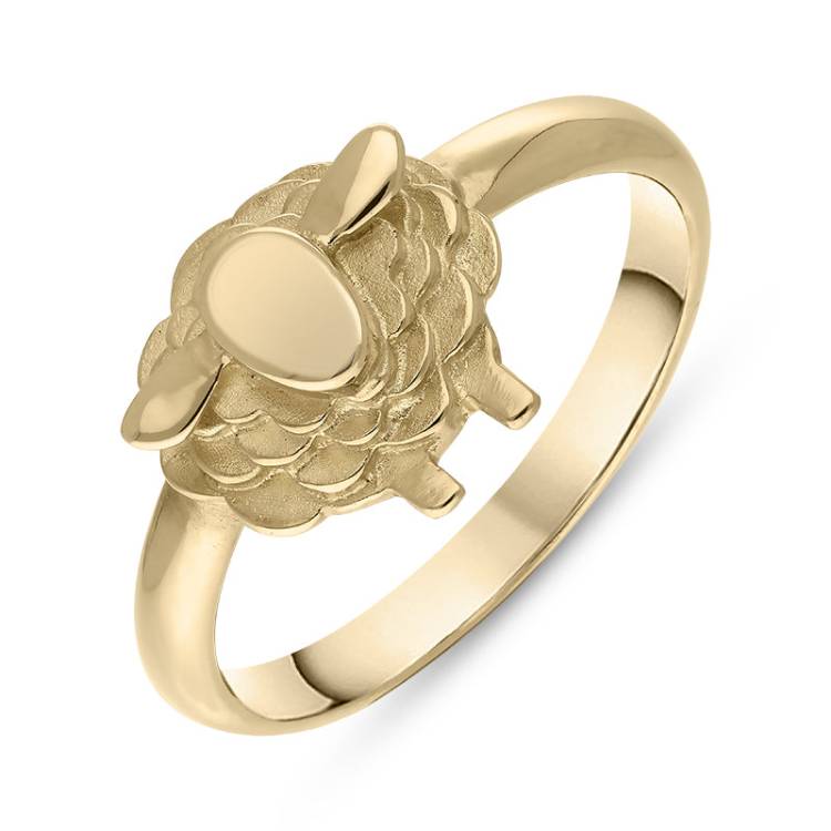 9ct Yellow Gold Sheep Ring - Gold