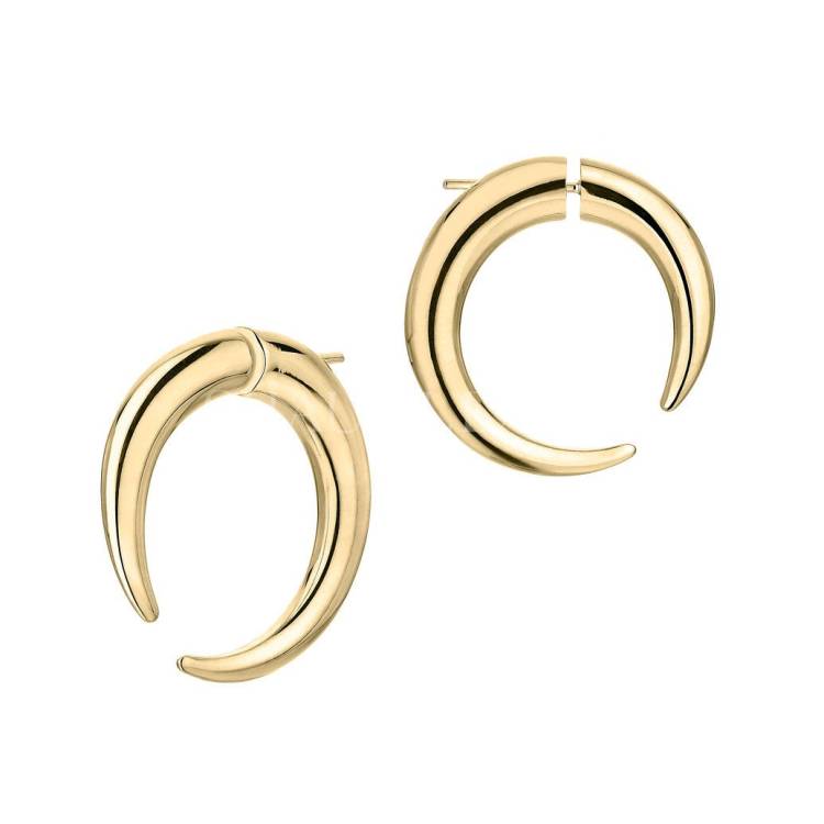 Shaun Leane Talon 18ct Yellow Gold Plated Sterling Silver Large Hoop Earrings - Gold