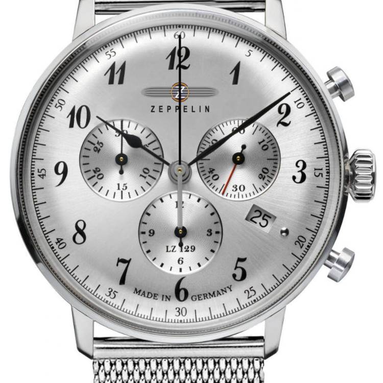 Zeppelin Watch LZ 129 Hindenburg Chronograph - Silver