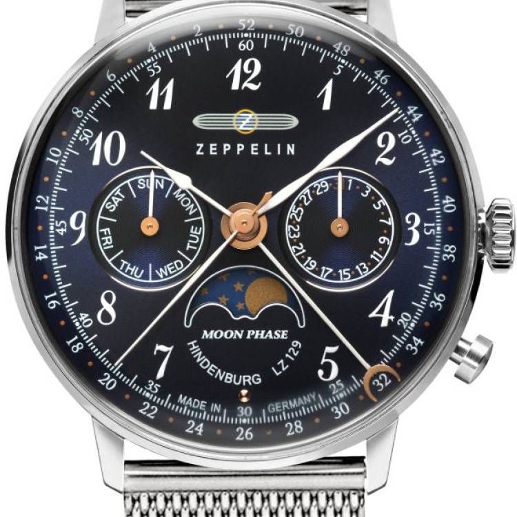 Zeppelin Watch LZ 129 Hindenburg Moonphase Ladies