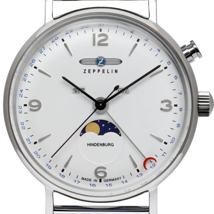 Zeppelin Watch LZ 129 Hindenburg Moonphase Mens